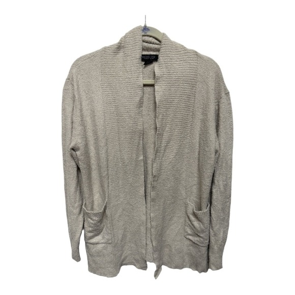 Rachel Zoe Beige Plush Long Sleeve Open Cardigan Size Medium Women's Autumn - Picture 1 of 6
